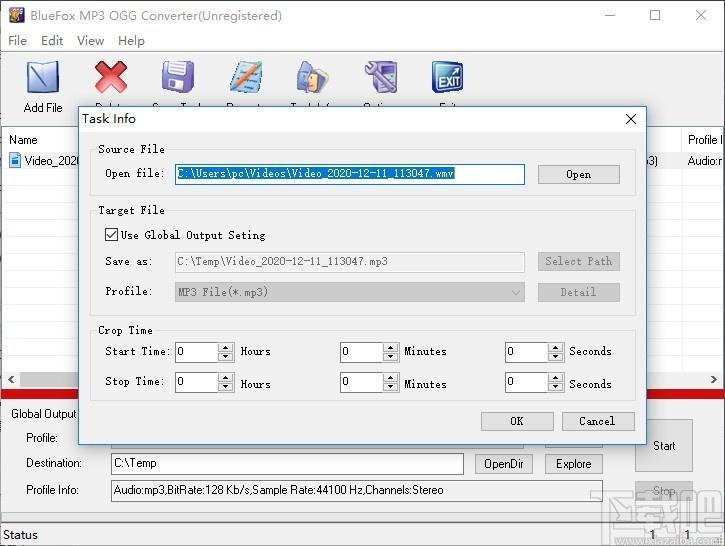 Bluefox MP3 OGG Converter下载,MP3/OGG音频格式转换